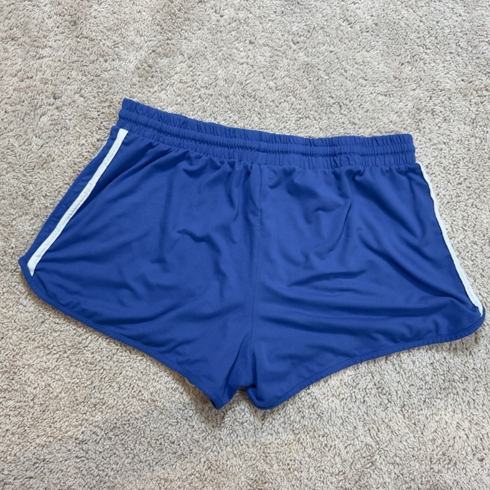 Eye Candy Royal Blue Athletic Dolphin Shorts White Side Stripe Size M Drawstring - Picture 5 of 6